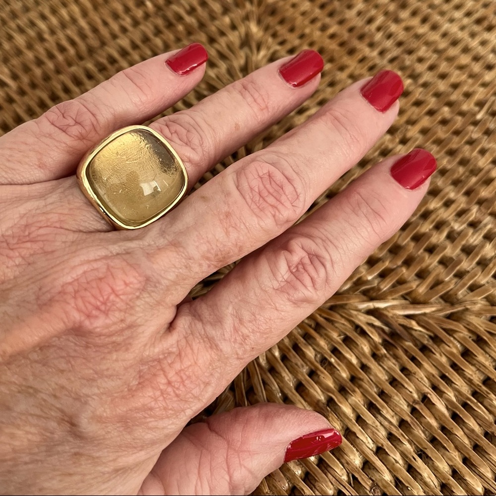 Gold Plated with gold crystal. Design by Francesca Romana.